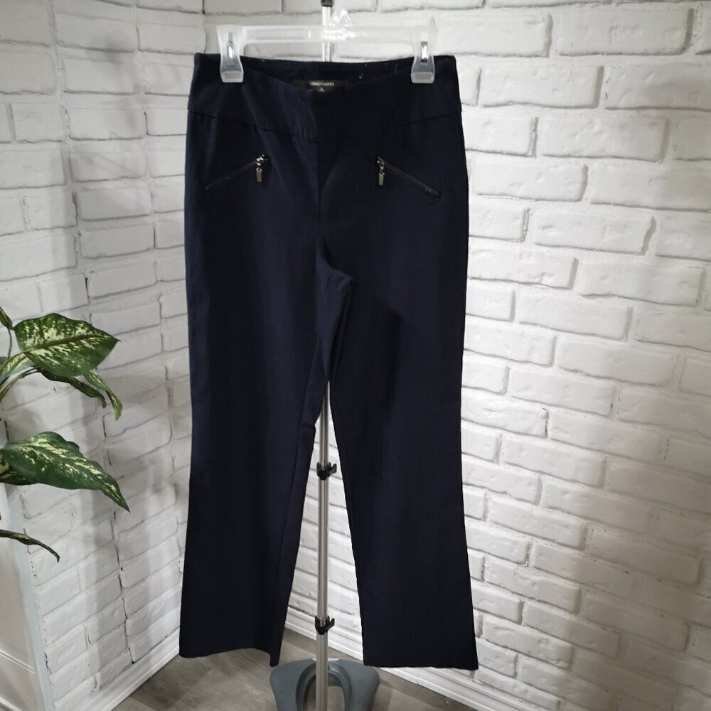 Denver Hayes Classic Ladies Size 8/32 Navy Pull On Style Pants